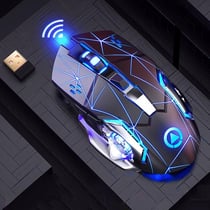 Souris Gaming Sans Fil Silencieuse Rechargeable 3 Modes DPI Ajustables - Noir - Yonis