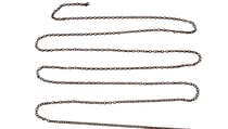 2 M de chaine métal argenté foncé noir 1,5 x 2 mm très fine - création bijoux perles
