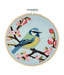 Kit de Broderie Bird Blossom avec Cercle en Bois de 15cm - Trimits 54 Bird Blossom