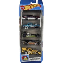 Pack de 5 vehicules hot wheels : hw drag strip - mattel - htv54 - set voitures miniatures