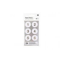 Autocollant nombres Calendrier de l avent 24 pcs