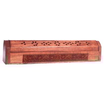Boite Porte encens en bois motif Om