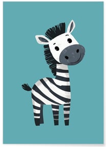 Affiche Petit Zèbre | A3 : 29,7x42cm