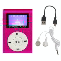 Lecteur MP3 Portable Rose Avec Écouteurs Et Écran Compact YONIS