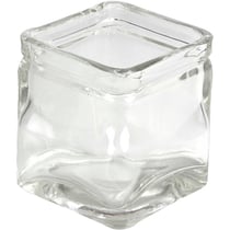 Bougeoirs carrés, H : 8 cm, dim. 7,5x7,5 cm, 12 pièces/ 1 Pq.