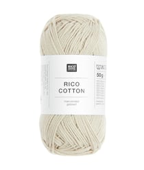 Coton à tricoter ou à crocheter Rico Cotton - Rico Design 003 Flocon d'avoine