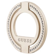 Guess Anneau de Support Magsafe 360° Orné de Strass Dorée