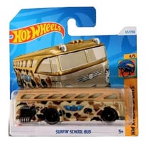 Véhicule surfin school bus hot wheels 1/64 - hw xtreme sports 4/5 - mattel - htb99 - petite voiture métal
