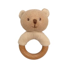 Hochet en bois Marcel ourson - Egmont Toys - Beige