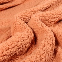 Tissu Fausse fourrure Sherpa Brique - Au mètre
