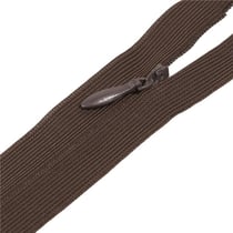 Fermeture invisible non séparable ajustable - marron