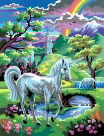 Tableau peinture numéro débutant Licorne