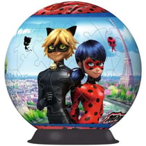 Puzzle 3D - Ball 73 pièces - Miraculous Ladybug et Chat Noir - Ravensburger