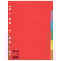 Jeu de 6 intercalaires Carte Eco 160g couleur A4 ESSELTE