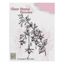 Tampon transparent scrapbooking Nellie's choice FLEUR FUSHIA 008