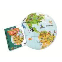 Ptits Animaux 30 cm - Globe Terrestre Gonflable - Jeu Educatif