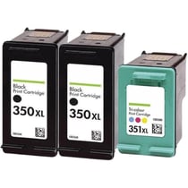 Pack de Cartouches Compatibles HP 350-351 XL Noir & Couleur pour Imprimantes DeskJet, OfficeJet & PhotoSmart HP