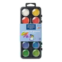 Boîte De 12 Pastilles De Peinture Gouache + 1 Pinceau - Lefranc Bourgeois