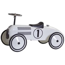 Porteur voiture vintage metal lewis blanc - retro roller - 0706094