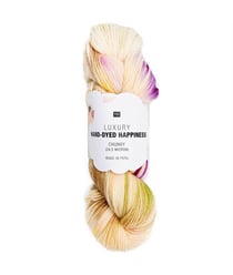 Pelote de laine Luxury HAND-DYED HAPPINESS CHUNKY - 100GR - Rico Design 04 Vert