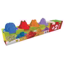 Pack super sand 4 pots avec moules + 2 gratuits - sable magique - goliath - 83791