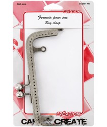 Fermoir de sac 180 mm – Care & Create Nickel noir