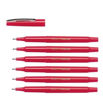 Lot de 6 Feutres extra fins - PILOT - Fineliner - 0,4 mm - Rouge