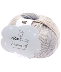 Fil à tricoter Rico RICO BABY DREAM LUX TOUCH - Rico Design 028 gris Pebble