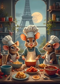 Puzzle 300 pièces - Les Petits Chefs de Paris - Bluebird Puzzle