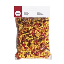 Perles à repasser, 5mm ø, mix jaune / orange / brun, 3000 pces