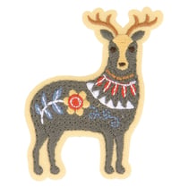 Ecusson thermocollant jardin nordique cerf 6,5cm x 4,5cm