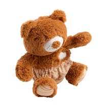 Peluche ours marron avec détails brodés