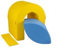 Set de 2 blocs en mousse jaune, vert, orange, bleu clair - Velinda