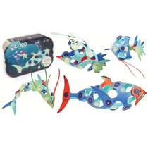 Ocean Creatures CLIXO - Jouet de construction magnétique phosphorescent -  24 pcs