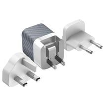 ENERGIZER Chargeur 3.0 Secteur GaN 4A USB et USB-C 38W Multiprise EU / UK / US Blanc / Gris