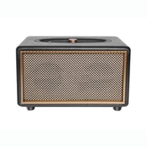 Enceinte Bluetooth Rétro Bois 40W Son HiFi Autonomie 12h Haut-Parleur Portable Noir YONIS