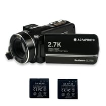AGFA PHOTO Realimove CC2700 – Caméscope Numérique, 2.7K, 24MP, Écran Tactile 3'', Zoom 18X, Télécommande, 2 Batteries Lithium - Noir