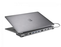 Support Macbook Type C XTREMEMAC station HUB 13 connecteurs gris