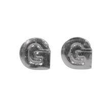 Lettres en cire - G - , argent, 9mm, 2 pces