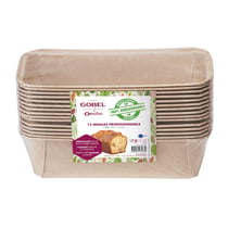 Pack de 15 moules cake 23,3 x 11 x 6,5 cm (papier professionnel biodégradable) Origine