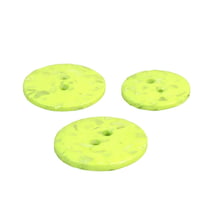 Lot de 6 boutons rond bouteilles recyclées 2 trous vert gazon