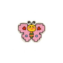 Lot de 3 écussons thermocollants Papillon crochet 3cm x 4cm