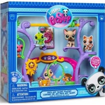 Coffret littlest petshop de jeu pets got talent avec 2 figurines animaux : frenchie et bird - accessoires - bandai