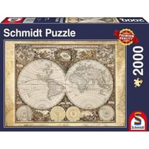Puzzle Mappemonde Historique - Schmidt Spiele - 2000 pièces - Qualité Premium