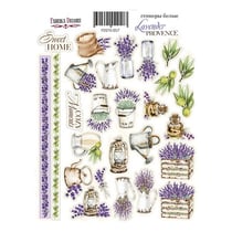 Planche de stickers couleur embelissement Fabrika Decoru LAVENDER PROVENCE 057