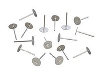 50 BOUCLES D'OREILLES CLOUS plateau metal argente 11 mm - creation bijoux perles