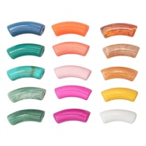 Perles pour enfant Tube incurvé 3,5 x 1,1 cm 18 pièces