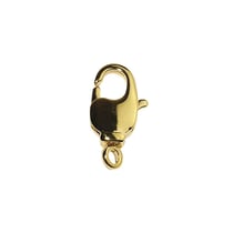Fermoir carabinier av. oeillet rotatif, or, 7,3x14mm, 2 pces