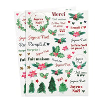 MégaCréa DIY - Gommettes transparentes Noël traditionnel 98 pièces