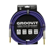 CABLE JACK 6.35 D/D - 3M - NYLON TRESSÉ VIOLET - GROOVIT®